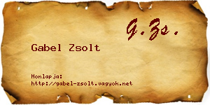 Gabel Zsolt névjegykártya